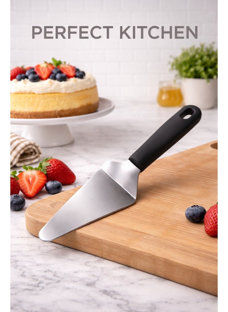 PERFECT KITCHEN Stainless Steel Cake Spoon with Non-Slip Handle - Image 1